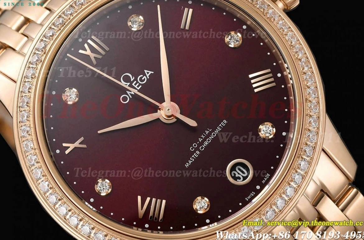 De A8800 RG Prestige Dial Ladies VSF Ville Dia 34mm Brown RG 0108